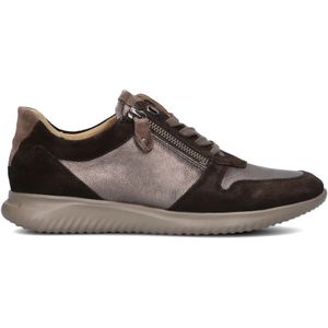 Hartjes, Schoenen, Dames, Veelkleurig, 43 EU, Katoen, Taupe Suede Lage Sneakers