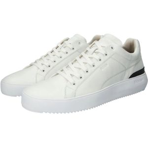 Blackstone, Schoenen, Heren, Wit, 40 EU, Witte Sneaker Mid Stijl