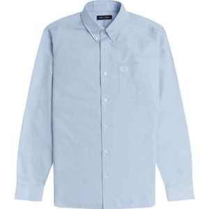 Fred Perry, Overhemden, Heren, Blauw, XL, Katoen, Klassiek Oxford Overhemd