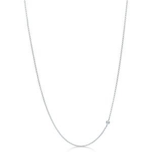 Julie Sandlau, Elegante Legacy Ketting met Top Wesselton Diamant Grijs, Dames, Maat:ONE Size