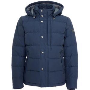 Woolrich, Jassen, Heren, Blauw, XL, Katoen, Blauwe Sierra Groene Jas - Waterbestendig Windbestendig Biologisch Katoen Gerecyclede Stof