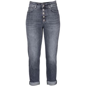 Dondup, Jeans, Dames, Grijs, W24, Katoen, Broeken