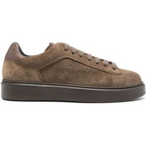 Doucal's, Clay Suede Sneakers Bruin, Heren, Maat:42 1/2 EU