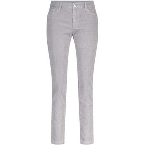 Raffaello Rossi, Corduroy Logo-Ingedrukte Slim-Fit Jeans Grijs, Dames, Maat:L