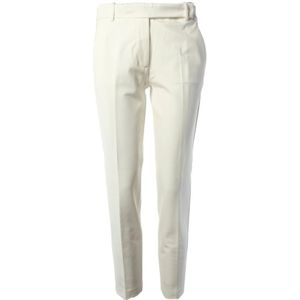 Pinko, Broeken, Dames, Wit, S, Witte Pantalon met Elastaan