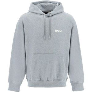Hugo Boss, Sweatshirts & Hoodies, Heren, Grijs, S, Katoen, Hoodies