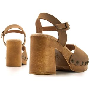 Mustang, Schoenen, Dames, Beige, 36 EU, Sandalen met hak