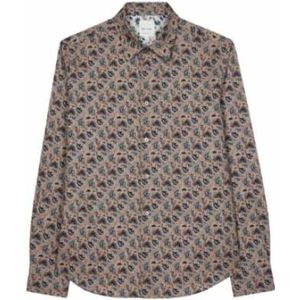 Paul Smith, Overhemden, Heren, Veelkleurig, 3Xl, Katoen, Thistleberry Bloemen Taupe Overhemd