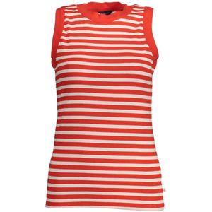 Gant, Tops, Dames, Rood, L, Katoen, Rode Brede Schouder Tank Top