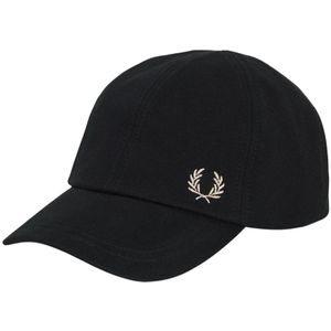 Fred Perry, Accessoires, Dames, Zwart, ONE Size, Katoen, Klassieke Piqué Katoenen Pet Zwart