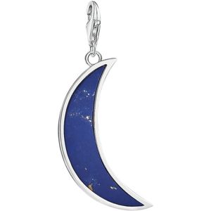 Thomas Sabo, Donkerblauwe Maan Bedel Hanger Blauw, Dames, Maat:ONE Size