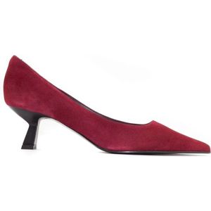 Roberto Festa, Schoenen, Dames, Rood, 40 EU, Suède, Bordeaux Suede Pumps Met Puntige Hak