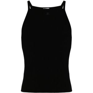 Courrèges, Sleeveless Tops Zwart, Heren, Maat:XL