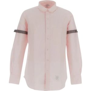 Thom Browne, Overhemden, Heren, Roze, XL, Katoen, Klassiek Katoenen Overhemd
