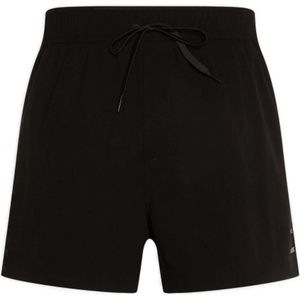 Samsøe Samsøe, Korte broeken, Heren, Zwart, M, Polyester, Zwarte Shorts Regular Fit Elastische Taille