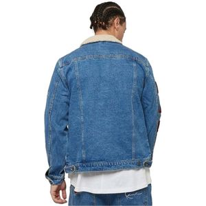 Karl Kani, Jassen, Heren, Blauw, L, Denim, OG Patched Denim Jacket