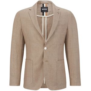 Hugo Boss, Klassieke Blazer Beige, Heren, Maat:M