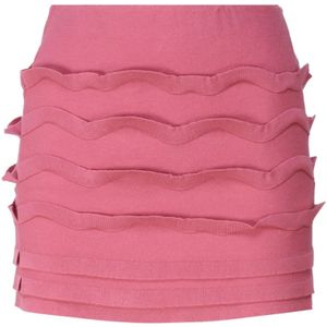 Blumarine, Roze 3D Golvende Rok Roze, Dames, Maat:XS