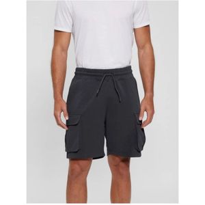 Guess, Korte broeken, Heren, Zwart, XL, Katoen, Cargo shorts - Zwarte Tons