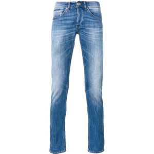 Dondup, Jeans, Heren, Blauw, W36, Denim, Blauwe Skinny Jeans Contraststiksels