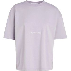 Calvin Klein, Lila T-shirts Paars, Dames, Maat:S