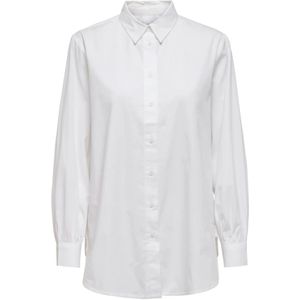 Only, Blouses & Shirts, Dames, Wit, S, Katoen, Lange Mouw Katoenen Damesblouse