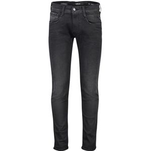 Replay, Jeans, Heren, Zwart, W34 L30, Denim, Zwarte Denim 5-Pocket Broek