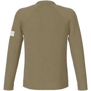 Calvin Klein, Truien, Heren, Beige, XL, Katoen, Beige Gebreide Trui Honingraat Ontwerp