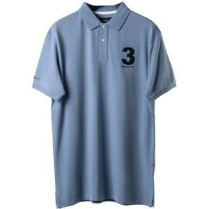 Hackett, Tops, Heren, Blauw, L, Katoen, Heritage Number Polo Shirt