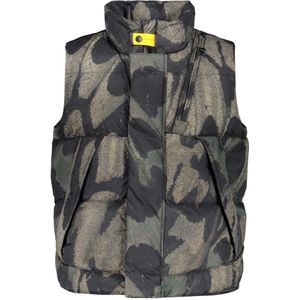 Parajumpers, Jassen, Heren, Groen, M, Polyester, Gestreept Print Gewatteerd Bodywarmer