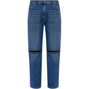 JW Anderson, Jeans met logo Blauw, Dames, Maat:S