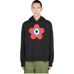 Kenzo, Hoodie met logo print Zwart, Heren, Maat:M