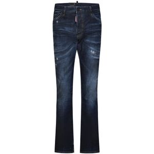 Dsquared2, Jeans, Heren, Blauw, XL, Katoen, Donkerblauwe Slim Fit Jeans