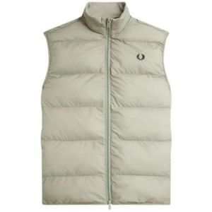 Fred Perry, Thermisch vest met verfijnde details Groen, Heren, Maat:L