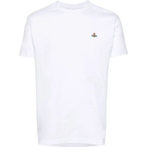 Vivienne Westwood, Tops, Dames, Wit, M, Katoen, Witte T-shirts en Polos met Orb Logo