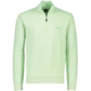 Hugo Boss, Sweatshirts & Hoodies, Heren, Groen, 6Xl, Katoen, Groene Moderne Trui