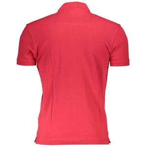 La Martina, Tops, Heren, Rood, XL, Katoen, Chique Slim-Fit Polo met contrasterende details