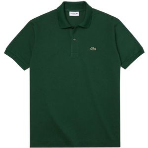 Lacoste, Tops, Heren, Groen, XL, Katoen, Groen Poloshirt Geribbelde Kraag