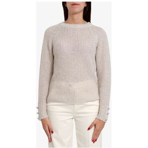 Pennyblack, Truien, Dames, Beige, M, Pailletten, Mohair Blend Sweater met Micro Sequins