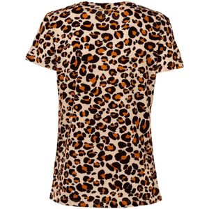 Patrizia Pepe, Tops, Dames, Veelkleurig, S, Katoen, Dames Luipaardprint T-Shirt