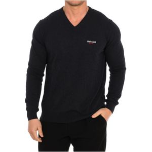 Roberto Cavalli, Truien, Heren, Zwart, XL, Sweatshirts