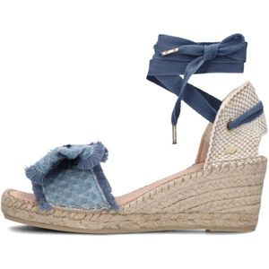 Fred De La Bretoniere, Schoenen, Dames, Blauw, 40 EU, Blauwe Bow Espadrilles Eve