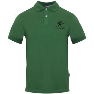 Plein Sport, Tops, Heren, Groen, 2Xl, Katoen, Korte Mouw Polo Shirt