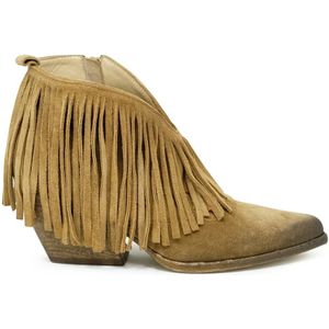 Elena Iachi, Schoenen, Dames, Bruin, 40 EU, Suède, Bruine Suède Enkellaarzen Ss 24