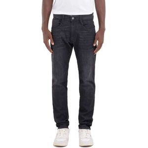 Replay, Jeans, Heren, Zwart, W32, Denim, Slim Fit Black Delavè Broek