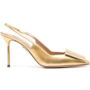 Aquazzura, Metallic Leren Pumps Geel, Dames, Maat:40 EU