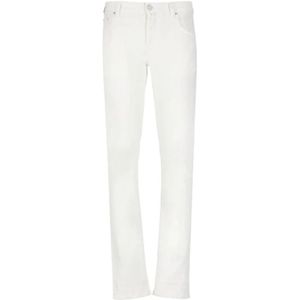 Jacob Cohën, Jeans, Heren, Wit, W32, Katoen, Witte Slim Fit Nick Jeans