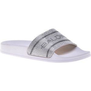 Baldinini, Slipper in white microfibre Wit, Dames, Maat:39 EU