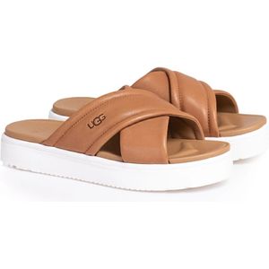 Ugg, Schoenen, Dames, Bruin, 37 EU, Leer, Plateau Sandalen Zayne