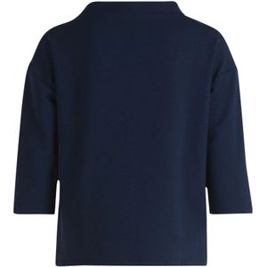 Betty Barclay, Sweatshirts & Hoodies, Dames, Blauw, 3Xl, Glitterend Sweatshirt met Hoge Kraag